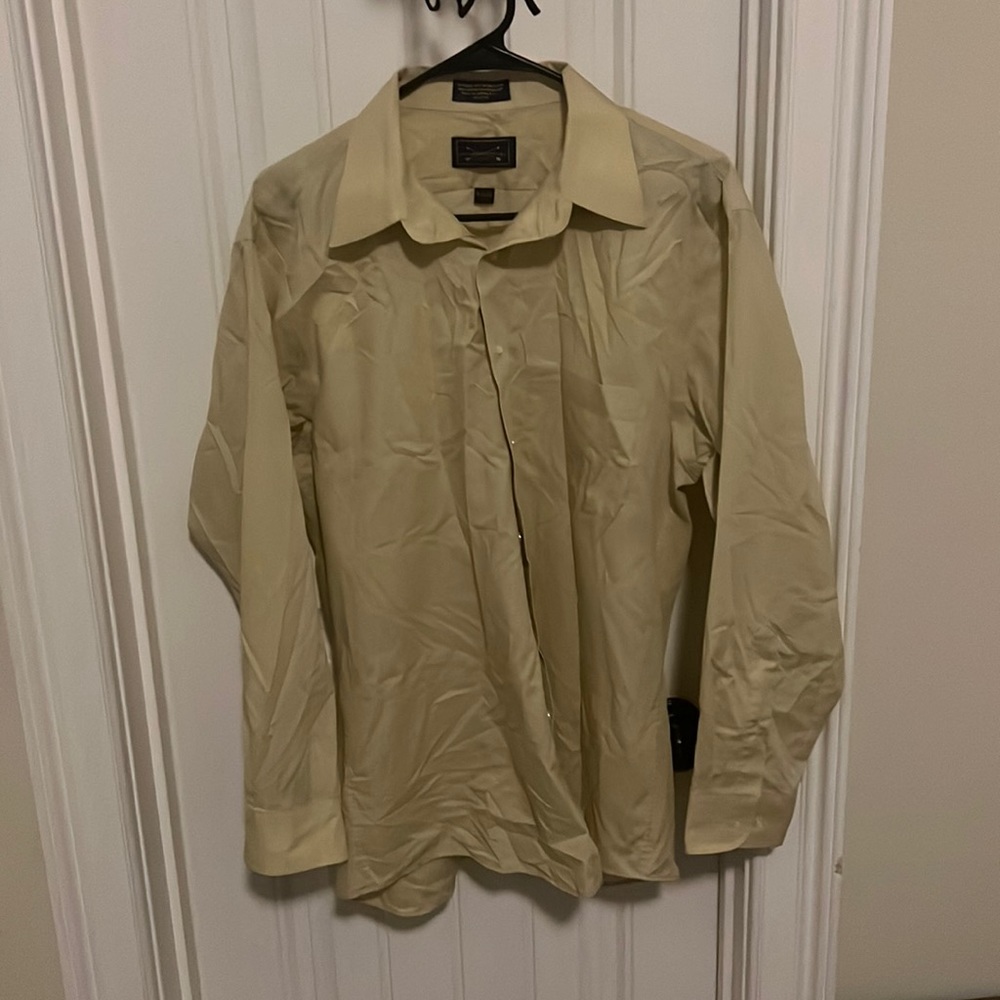 The arrow company, gold dress shirt.